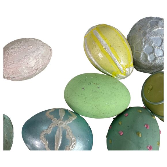 Vintage Porcelain Ceramic Glass Hand Painted Egg Easter Décor Lot of 18 - Picture 4 of 6